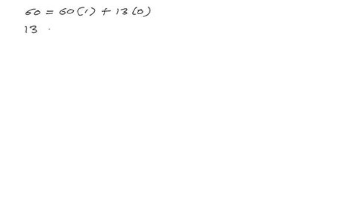 13x = 1(mod 60)