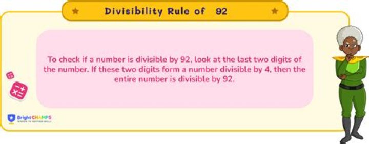 Divisibility for 92
