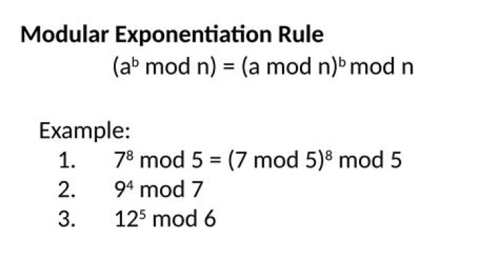 Modular Exponentiation 3^5mod7