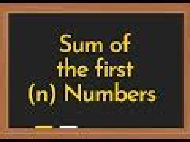 Sum of the First (n) Numbers Calculator